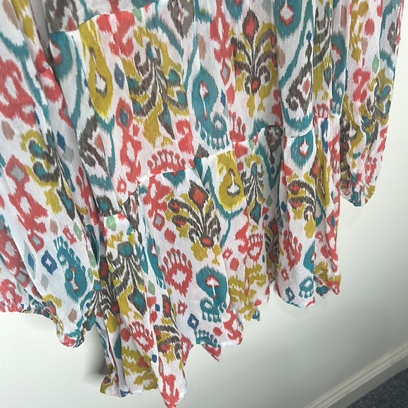 BY ANTHROPOLOGIE Maureen Babydoll Semi-Sheer Tunic Blouse Cover-Up Size XL - Picture 12 of 16